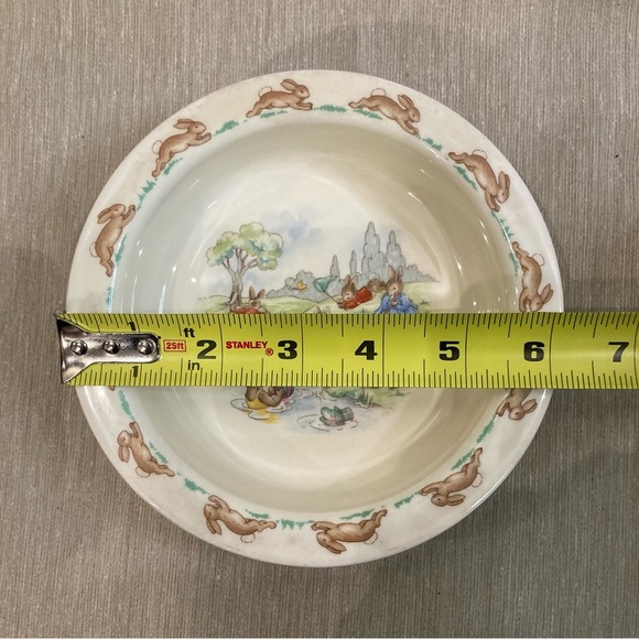 ROYAL DOULTON BUNNYKIN Fine Bone China Cereal Bowl At The River Motif - Picture 3 of 5
